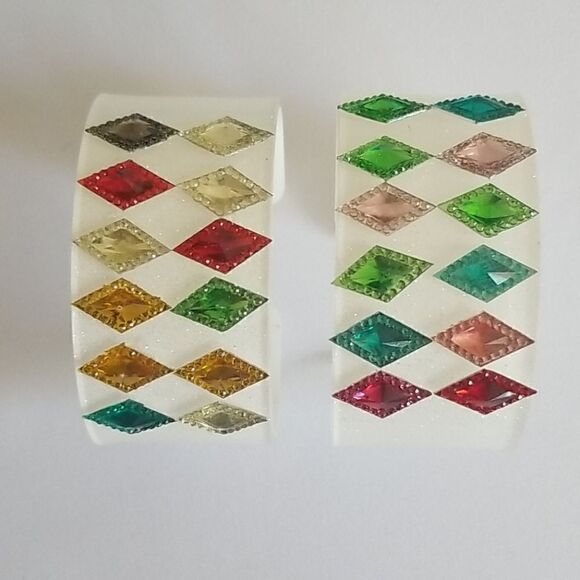 1 dozen Acrylic Cuff Bracelets with Embellishments - Picture 6 of 9